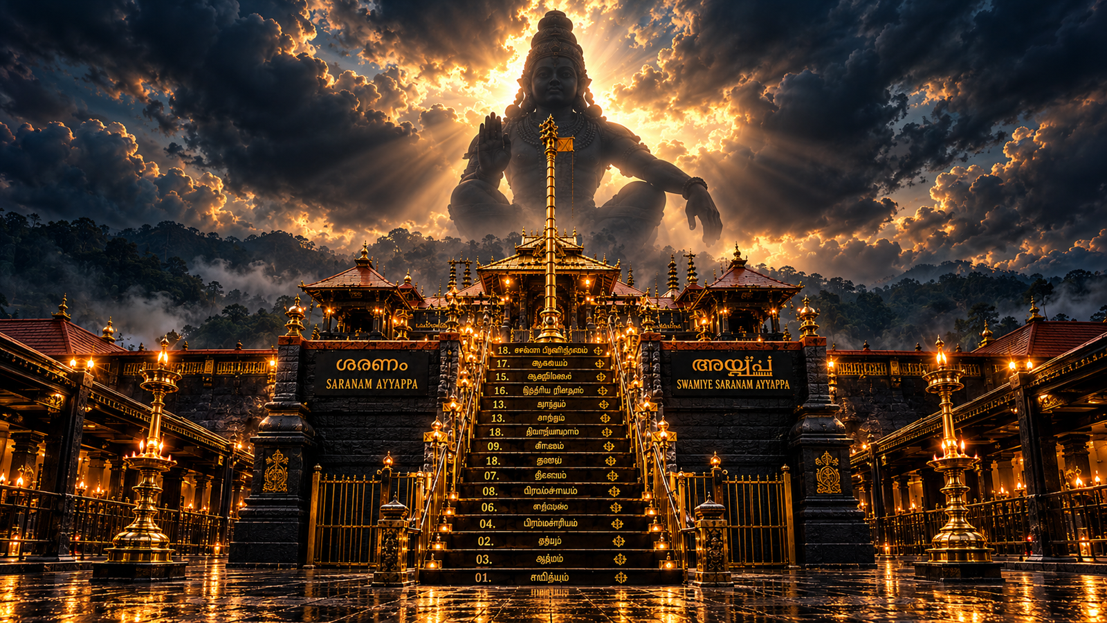 The sacred steps leading to Lord Ayyappa